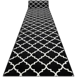 Rugsx - Runner bcf morad Trelis Moroccan trellis black / cream 80 cm black 80x820 cm Rugsx - Runner bcf morad Trelis Moroccan trellis black / cream 80 cm black 80x820 cm