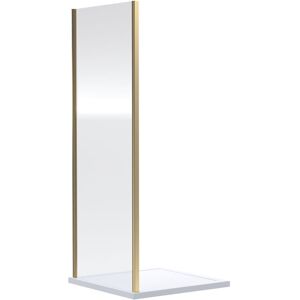 Balterley - Ruwa 6mm Toughened Safety Glass Side Panel - 1900 x 700mm - Brushed Brass Balterley - Ruwa 6mm Toughened Safety Glass Side Panel - 1900 x 700mm - Brushed Brass