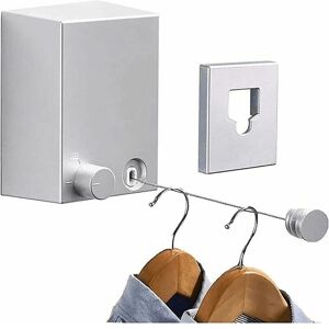 TRIMEC Séchoir à linge invisible pour intérieur rétractable de 4,2 m avec corde réglable pour extérieur, balcon, cuisine, salle de bain (argent) TRIMEC Séchoir à linge invisible pour intérieur rétractable de 4,2 m avec corde réglable pour extérieur, balcon, cuisine, salle de bain (argent)