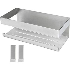 Tinor - Self-Adhesive Shower Caddy Brushed Stainless Steel Shower Caddy-Adhesive Shower Caddy Bathroom Shelf SUS304 Stainless Steel-With 2 Hooks Tinor - Self-Adhesive Shower Caddy Brushed Stainless Steel Shower Caddy-Adhesive Shower Caddy Bathroom Shelf SUS304 Stainless Steel-With 2 Hooks