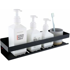 Hoopzi - Self Adhesive Shower Caddy, No Drilling Bathroom Shelf SUS304 Stainless Steel Adhesive Shower Caddy, Matte Black 40CM Hoopzi - Self Adhesive Shower Caddy, No Drilling Bathroom Shelf SUS304 Stainless Steel Adhesive Shower Caddy, Matte Black 40CM