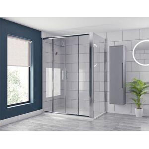 Wholesale Domestic - Series 6 Chrome 1500mm x 700mm Double Sliding Door Shower Enclosure Wholesale Domestic - Series 6 Chrome 1500mm x 700mm Double Sliding Door Shower Enclosure