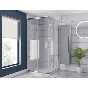 Wholesale Domestic - Series 8 Chrome 900mm 2 Door Corner Entry Shower Enclosure Wholesale Domestic - Series 8 Chrome 900mm 2 Door Corner Entry Shower Enclosure