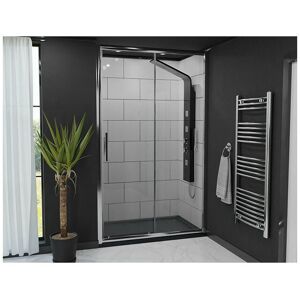 Wholesale Domestic - Series 8 Plus Chrome 1400mm Sliding Shower Door - Chrome Wholesale Domestic - Series 8 Plus Chrome 1400mm Sliding Shower Door - Chrome