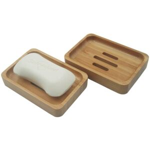 Set of 1 natural bamboo soap dish for bathroom and kitchen, sponge storage accessories Ymyny Set of 1 natural bamboo soap dish for bathroom and kitchen, sponge storage accessories Ymyny