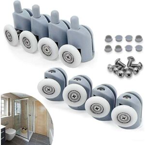 GOTRAYS Set of 8 25mm sliding door rollers for bathroom cubicle door. GOTRAYS Set of 8 25mm sliding door rollers for bathroom cubicle door.