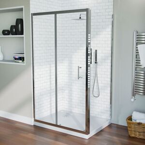 NES HOME Shower 1100 mm Sliding Door with 900 mm Frameless Glass Side Panel Screen NES HOME Shower 1100 mm Sliding Door with 900 mm Frameless Glass Side Panel Screen