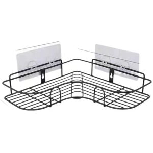 YMYNY Shower Corner Shelf No Drilling, Black Bathroom Shelf, Stainless Steel Shower Soap Holder for Bathroom, Bathroom Accessories 8 Adhesive Stickers, YMYNY Shower Corner Shelf No Drilling, Black Bathroom Shelf, Stainless Steel Shower Soap Holder for Bathroom, Bathroom Accessories 8 Adhesive Stickers,
