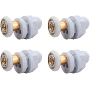WOIYIC Shower Door Rollers, 4 Pieces Brass Shower Sliding Door Rollers, Sliding Door Wheels, for Replacement Shower Sliding Glass Door Runners Rollers (19MM) WOIYIC Shower Door Rollers, 4 Pieces Brass Shower Sliding Door Rollers, Sliding Door Wheels, for Replacement Shower Sliding Glass Door Runners Rollers (19MM)