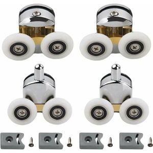 DEWDAT Shower Door Rollers, Plastic Door Wheels, for 4-6mm diy Glass, 23mm Dia (2 Upper and 2 Lower Rollers) (23mm) DEWDAT Shower Door Rollers, Plastic Door Wheels, for 4-6mm diy Glass, 23mm Dia (2 Upper and 2 Lower Rollers) (23mm)