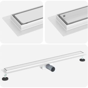 2 in 1 Shower Drain Silver 90 cm Stainless Steel 304 vidaXL 2 in 1 Shower Drain Silver 90 cm Stainless Steel 304 vidaXL