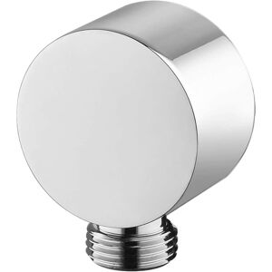 BEIJIYI Shower Elbow, Round Water Elbow, Wall Mounted Angle Valve, Solid Brass Polished Chrome (Silver) BEIJIYI Shower Elbow, Round Water Elbow, Wall Mounted Angle Valve, Solid Brass Polished Chrome (Silver)