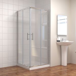 Square Corner Entry 1000 x 1000 mm Shower Enclosure Sliding Shower Cubicle Door - Elegant Square Corner Entry 1000 x 1000 mm Shower Enclosure Sliding Shower Cubicle Door - Elegant