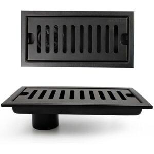 Linghhang - Shower Grate, Shower Drain, Black Floor Drain with Stainless Steel Grate, Suitable for Toilet, Bathroom, Kitchen, Balcony Linghhang - Shower Grate, Shower Drain, Black Floor Drain with Stainless Steel Grate, Suitable for Toilet, Bathroom, Kitchen, Balcony