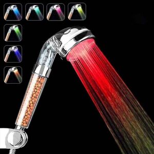 Ymyny - Shower Head, 7 led Color Changing led Shower Head Bathroom Spa - High Pressure Water Saving - High Filtration with Three Stages to Prevent Ymyny - Shower Head, 7 led Color Changing led Shower Head Bathroom Spa - High Pressure Water Saving - High Filtration with Three Stages to Prevent