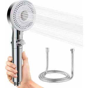 Orchidée - Shower Head and Hose - 5 Spray Modes High Pressure Shower Feet, Electric Shower Track with One cpc Water Stop Button, adpt Kids Backup Orchidée - Shower Head and Hose - 5 Spray Modes High Pressure Shower Feet, Electric Shower Track with One cpc Water Stop Button, adpt Kids Backup
