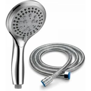 Cyslmuk - Shower head with 1.5m hose, 5 universal modes, chrome hand shower and flexible hand shower, high pressure bathroom hand shower Cyslmuk - Shower head with 1.5m hose, 5 universal modes, chrome hand shower and flexible hand shower, high pressure bathroom hand shower