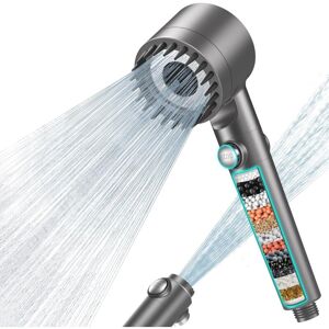 Shower Head with Filter High Pressure Hand Shower with Filtration in 15 Layers 1.5 m Hose 3 Jet Types Economy Shower Head for Removing Hard Water, Shower Head with Filter High Pressure Hand Shower with Filtration in 15 Layers 1.5 m Hose 3 Jet Types Economy Shower Head for Removing Hard Water,