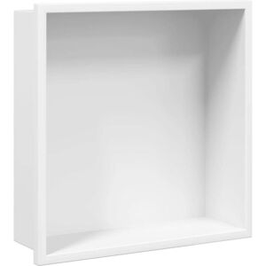 Shower Niche Matt White 32x32x9 cm Stainless Steel Vidaxl Shower Niche Matt White 32x32x9 cm Stainless Steel Vidaxl
