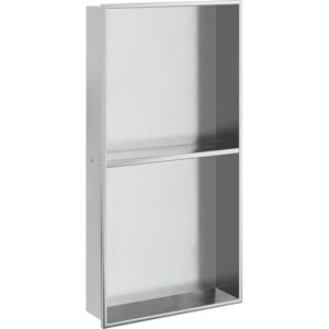Shower Niche Brushed Silver 32x62x9 cm Stainless Steel Vidaxl Shower Niche Brushed Silver 32x62x9 cm Stainless Steel Vidaxl