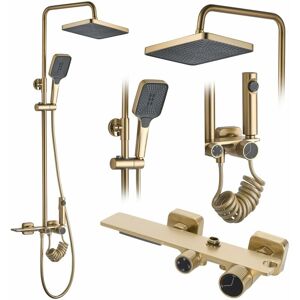 Shower Set REA Helix Brush Gold Shower Set REA Helix Brush Gold