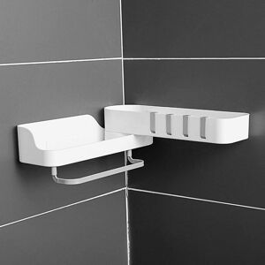 HOOPZI Shower Shelf, Shower Basket 2 Tier Shower Shelf No Drill Plastic Self Adhesive Each Layer Holds 5kg Bathroom Shelves Shower Shelves For Kitchen HOOPZI Shower Shelf, Shower Basket 2 Tier Shower Shelf No Drill Plastic Self Adhesive Each Layer Holds 5kg Bathroom Shelves Shower Shelves For Kitchen