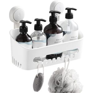 SNQ Shower Shelf with Suction Cup, No Drilling Required and Reusable, Easy to Install, 10kg Load Capacity, Waterproof Shower Shelf for Tiled Shower SNQ Shower Shelf with Suction Cup, No Drilling Required and Reusable, Easy to Install, 10kg Load Capacity, Waterproof Shower Shelf for Tiled Shower