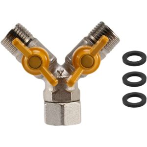 Tlily - Shut Off Valve Brass Shower Diverter 3 Way Diverter Valve for Shower Arm, Brushed Nickel Tlily - Shut Off Valve Brass Shower Diverter 3 Way Diverter Valve for Shower Arm, Brushed Nickel