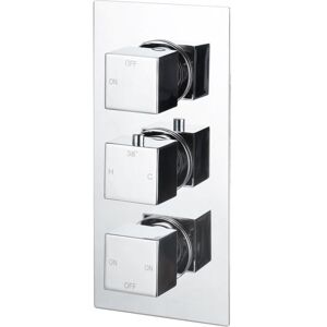 Signature - Advance Thermostatic 3 Outlet Concealed Shower Valve Triple Handle - Chrome Signature - Advance Thermostatic 3 Outlet Concealed Shower Valve Triple Handle - Chrome