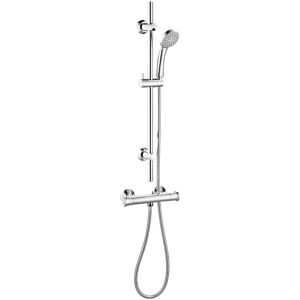 Signature - Emerge Thermostatic Bar Mixer Shower with Adjustable Shower Riser Kit - Chrome Signature - Emerge Thermostatic Bar Mixer Shower with Adjustable Shower Riser Kit - Chrome