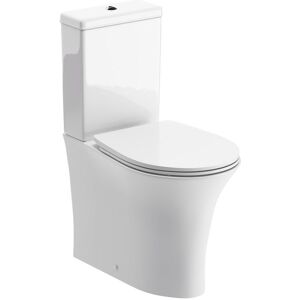 Indus Rimless Close Coupled Fully Shrouded Toilet with Push Button Cistern - Soft Close Seat - Signature Indus Rimless Close Coupled Fully Shrouded Toilet with Push Button Cistern - Soft Close Seat - Signature