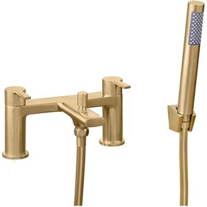 Signature - Onyx Bath Shower Mixer Tap with Shower Kit - Brushed Brass Signature - Onyx Bath Shower Mixer Tap with Shower Kit - Brushed Brass