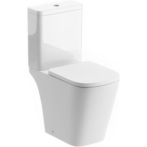 Signature Poseidon Rimless Comfort Height Close Coupled Toilet with Push Button Cistern - Soft Close Seat Signature Poseidon Rimless Comfort Height Close Coupled Toilet with Push Button Cistern - Soft Close Seat