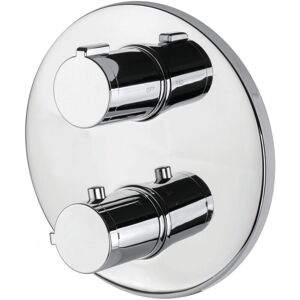 Signature - Vema Round Plate Thermostatic Concealed Shower Valve Dual Handle - Chrome Signature - Vema Round Plate Thermostatic Concealed Shower Valve Dual Handle - Chrome
