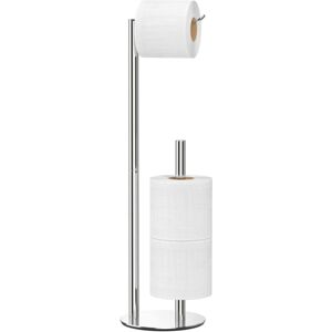 LINGHHANG Silver Brushed Nickel Toilet Paper Holder, Freestanding Toilet Paper Roll Holder for Paper Storage, Stainless Steel Toilet Paper Dispenser for 3 LINGHHANG Silver Brushed Nickel Toilet Paper Holder, Freestanding Toilet Paper Roll Holder for Paper Storage, Stainless Steel Toilet Paper Dispenser for 3