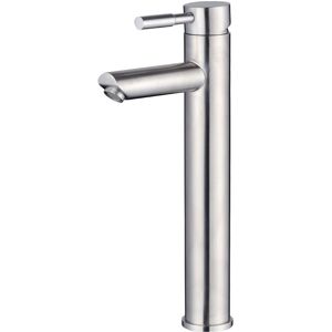 Linghhang - Single Cold Basin Faucet, Single Hole Stainless Steel Bathroom Sink Faucet, Brushed Nickel Linghhang - Single Cold Basin Faucet, Single Hole Stainless Steel Bathroom Sink Faucet, Brushed Nickel