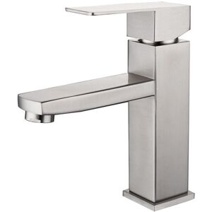 Linghhang - Single Handle Sink Faucet, Stainless Steel Hot and Cold Bathroom Faucet, Brushed Nickel Linghhang - Single Handle Sink Faucet, Stainless Steel Hot and Cold Bathroom Faucet, Brushed Nickel