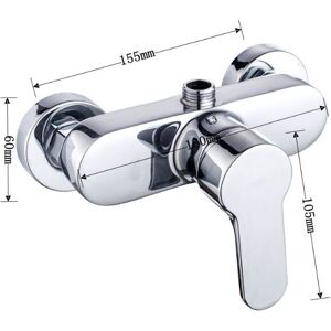 CSPARKV Single Lever Mixer Tap for Single Lever Shower Bathtub Faucet, Wall Mounted Chrome CSPARKV Single Lever Mixer Tap for Single Lever Shower Bathtub Faucet, Wall Mounted Chrome