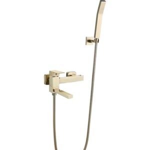 SJQKA Bathtub Faucet, Brushed Gold, Wall Mounted, Bathtub Faucet, Brass, Bathtub Faucet, Hot and Cold Shower, Wall Mounted, Bathtub Faucet SJQKA Bathtub Faucet, Brushed Gold, Wall Mounted, Bathtub Faucet, Brass, Bathtub Faucet, Hot and Cold Shower, Wall Mounted, Bathtub Faucet