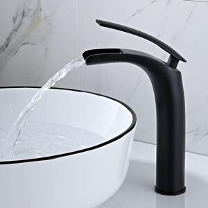 SJQKA Waterfall Bathroom Faucet Black, Waterfall Basin Faucet, Waterfall Bathroom Mixer Tap with Single Lever Ceramic Valve Adjustable Hot and Cold SJQKA Waterfall Bathroom Faucet Black, Waterfall Basin Faucet, Waterfall Bathroom Mixer Tap with Single Lever Ceramic Valve Adjustable Hot and Cold