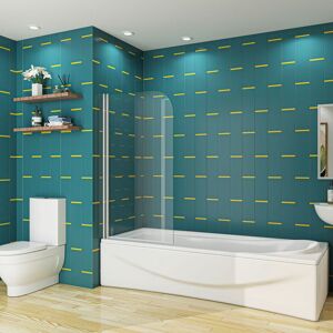 SKY - Bathroom 800x1500mm 180 angle Pivot Shower Bath Screen Over 6mm safety tempered glass SKY - Bathroom 800x1500mm 180 angle Pivot Shower Bath Screen Over 6mm safety tempered glass