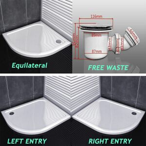 Bathroom 1000x800x30mm Offset Quadrant Walk in Shower Enclosure Stone Tray Left Side - SKY Bathroom 1000x800x30mm Offset Quadrant Walk in Shower Enclosure Stone Tray Left Side - SKY