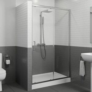 Diamond Sliding Shower Door 1100x760mm Easy Plumb Tray 8mm Safety Glass Bathroom Modern - Clear Diamond Sliding Shower Door 1100x760mm Easy Plumb Tray 8mm Safety Glass Bathroom Modern - Clear