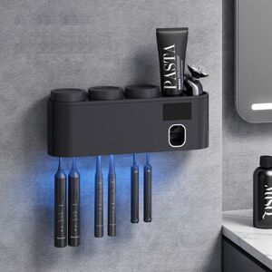 Dewdat - Smart Toothbrush Sterilizer uv Wall-mounted Electric Sterilization Brushing Cup Rack black Dewdat - Smart Toothbrush Sterilizer uv Wall-mounted Electric Sterilization Brushing Cup Rack black