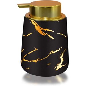 Memkey - Soap Dispenser and Ceramic, Ceramic Hand Wash Liquid Dispenser, 400 ml (Black) Memkey - Soap Dispenser and Ceramic, Ceramic Hand Wash Liquid Dispenser, 400 ml (Black)