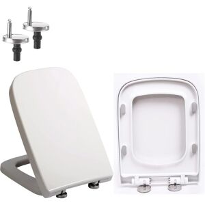 BRIEFNESS Soft Close Toilet Seat with Quick Release, Simple Top Fixing, Anti-Bacterial Toilet Seats White with Adjustable Stainless Hinges, Square Shape Toilet BRIEFNESS Soft Close Toilet Seat with Quick Release, Simple Top Fixing, Anti-Bacterial Toilet Seats White with Adjustable Stainless Hinges, Square Shape Toilet