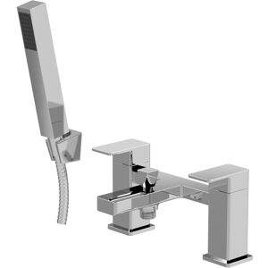 Balterley - Square Bath Shower Mixer Tap with Shower Kit - Chrome Balterley - Square Bath Shower Mixer Tap with Shower Kit - Chrome