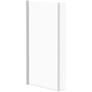Nuie - Loire Polished Chrome 805mm Hinged l Shaped Bath Shower Screen Nuie - Loire Polished Chrome 805mm Hinged l Shaped Bath Shower Screen