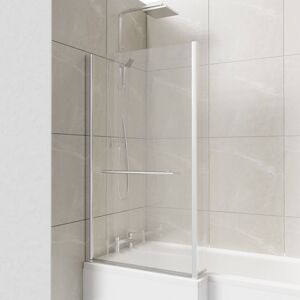 Wholesale Domestic - Loire Polished Chrome 805mm Hinged l Shaped Bath Shower Screen with Towel Rail Wholesale Domestic - Loire Polished Chrome 805mm Hinged l Shaped Bath Shower Screen with Towel Rail
