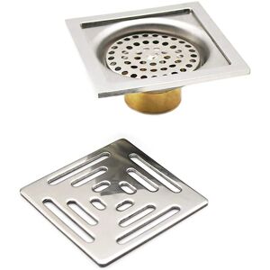 BEIJIYI Square Shower Drain, Anti-Odor Floor Drain, Stainless Steel Floor Drain with Strainer Basket, for Bathroom and Garden (100mm x 100mm) BEIJIYI Square Shower Drain, Anti-Odor Floor Drain, Stainless Steel Floor Drain with Strainer Basket, for Bathroom and Garden (100mm x 100mm)